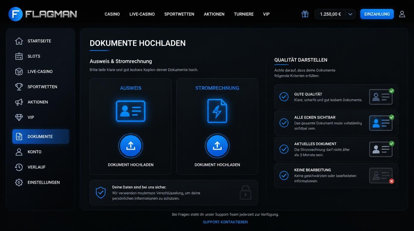 Ausweis &, Adressnachweis mit Upload-Symbol
